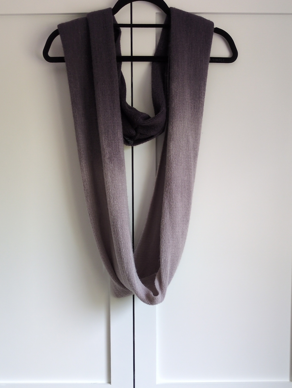 Infinity Scarf Ombre Dusty Purple Gray Lavender Knit Soft Cozy
